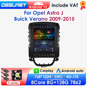 OSSURET 9.7 Zoll Android 13 Autoradio für Opel Astra J Vauxhall Buick Verano 2013-2018 Multimedia Video 4g WLAN Carplay Head Unit 2009
