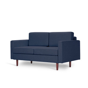 Klasyczna dwuosobowa kanapa SOFA LINEA 2 (Kolor: Granatowy)