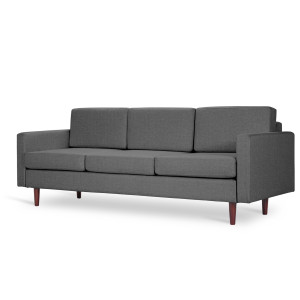 Klasyczna trzyosobowa kanapa SOFA LINEA 3 (Kolor: Ciemny szary)