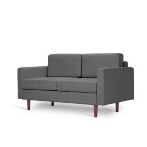 Klasyczna dwuosobowa kanapa SOFA LINEA 2 (Kolor: Ciemny szary)