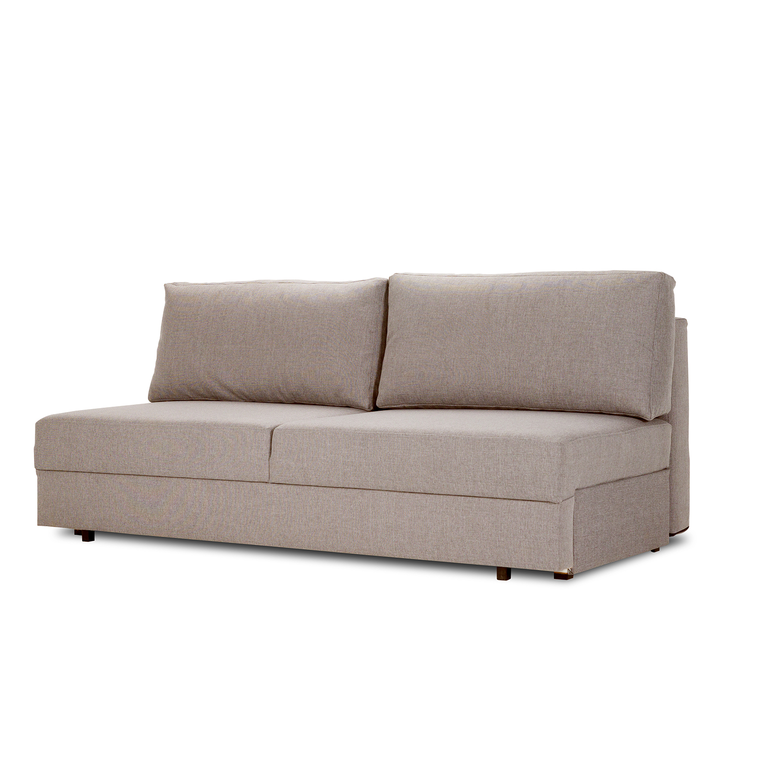 Klasyczna dwuosobowa kanapa rozkładana SOFA HEVEN BB z funkcją spania i pojemnikiem na pościel (Kolor: Ciemny beż)