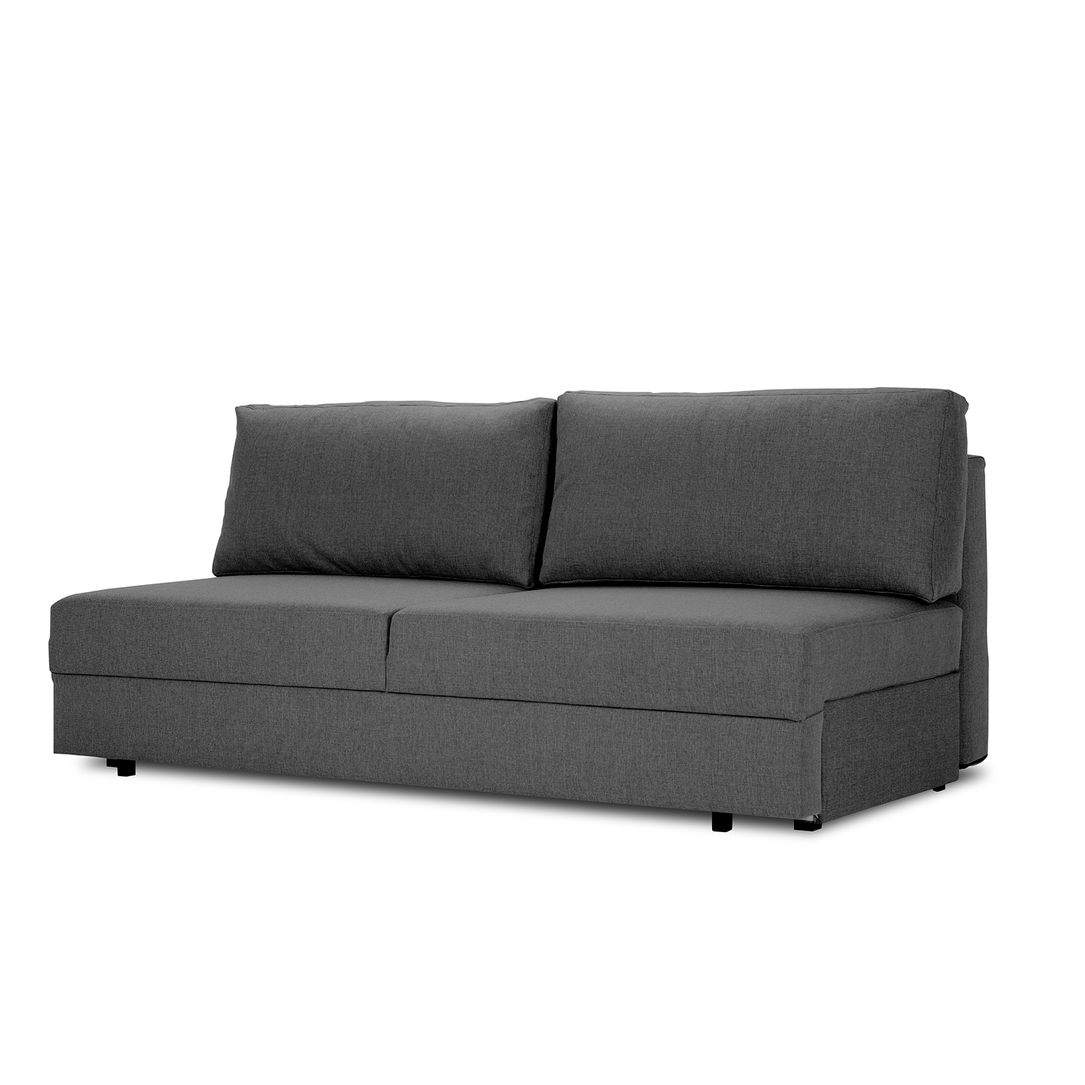 Klasyczna dwuosobowa kanapa rozkładana SOFA HEVEN BB z funkcją spania i pojemnikiem na pościel (Kolor: Ciemny szary)