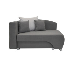 Kanapa SOFA RUBI z funkcją spania i pojemnikiem na pościel (Kolor: Rubi 01 - szara zieleń)