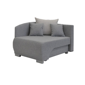 Kanapa SOFA RUBI z funkcją spania i pojemnikiem na pościel (Kolor: Rubi 03- jasny szary)