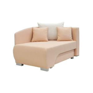 Kanapa SOFA RUBI z funkcją spania i pojemnikiem na pościel (Kolor: Rubi 08 - łososiowy)