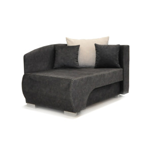 Kanapa SOFA RUBI z funkcją spania i pojemnikiem na pościel (Kolor: Rubi 10 - antracyt)