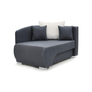 Kanapa SOFA RUBI z funkcją spania i pojemnikiem na pościel (Kolor: Rubi 15 - niebieski jeans)