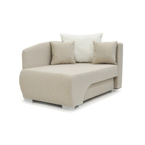 Kanapa SOFA RUBI z funkcją spania i pojemnikiem na pościel (Kolor: Rubi 20 - jasny beż)