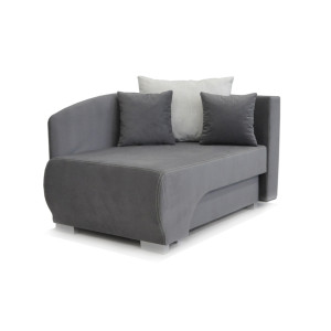 Kanapa SOFA RUBI z funkcją spania i pojemnikiem na pościel (Kolor: Rubi 24 - szary)
