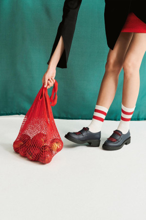 3w1 Kukurydziane loafery DIANE – granatowe