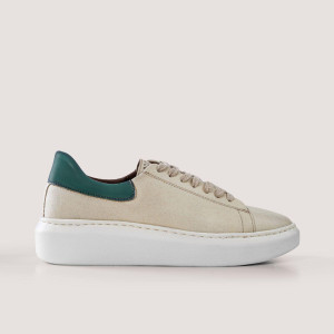 Jabłkowo-kukurydziane sneakersy EMMA – turkus