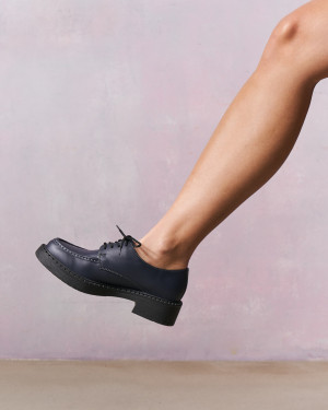 Plant-based loafers HELEN - navy blue