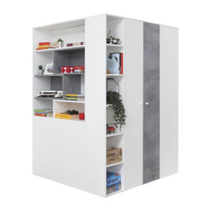 Garderoba SIGMA SI1L/P Oświetlenie Biały lux + Beton
