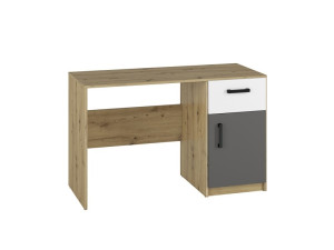 Biurko FINI 08 Dąb artisan/Biały alpejski + Antracyt