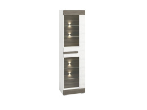 Witryna BLANCO 02 Sosna śnieżna + MDF new grey
