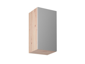 LANGEN - szafka górna G40 - prawa Dąb artisan + Beige Czarny
