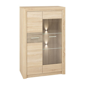 Witryna CASTEL 06/S Sonoma jasna+MDF sonoma truflowa