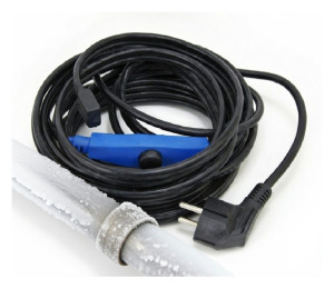 Kabel grzejny, przewód grzewczy do rur z termostatem,, rozmiar - 1m