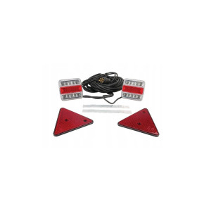 Zestaw lamp tylnych LED 12V na magnes przewód 7.5 m
