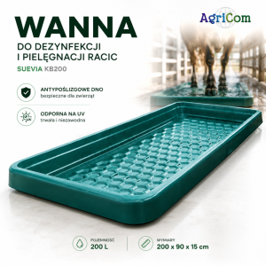 Wanna do dezynfekcji i pielęgnacji racic SUEVIA KB200 – 200L, antypoślizgowa, wytrzymała