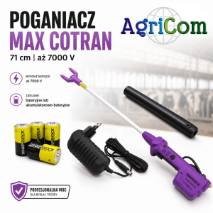 Poganiacz Elektryczny MAX Akumulatorowy Cotran 71 cm 7000 V – Skuteczny i Precyzyjny dla Zwierząt z Długą Sierścią