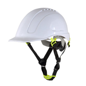 Kask ochronny MORION budowlany – ABS, wentylacja, 4-punktowy pasek