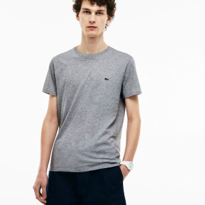 Męski t-shirt z okrągłym dekoltem z dżerseju z bawełny
pima