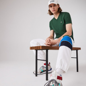 Men's v-neck pima cotton jersey t-shirt