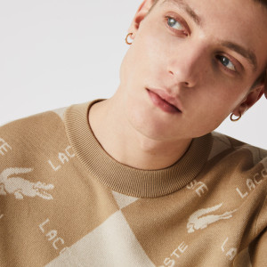 Męski żakardowy sweter live z monogramem