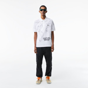 Men’s printed organic cotton piqué polo
shirt