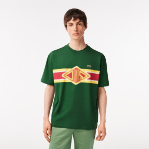 Men’s round neck loose fit printed t-shirt
