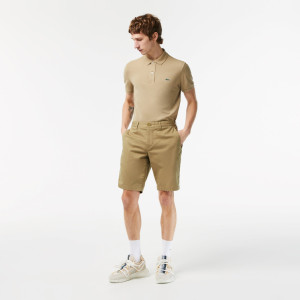 Men's slim fit stretch cotton bermuda shorts