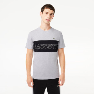 Regular fit printed colourblock t-shirt