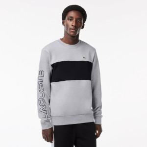 Classic fit 3d print colourblock sweatshirt
