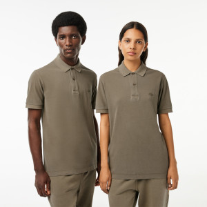 Classic fit cotton piqué polo shirt