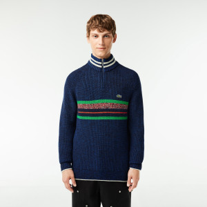 French made high neck wool sweater