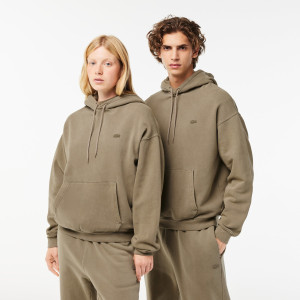 Loose fit cotton fleece hoodie