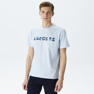 Męska koszulka relaxed fit z okrągłym dekoltem i nadrukiem t-shirt