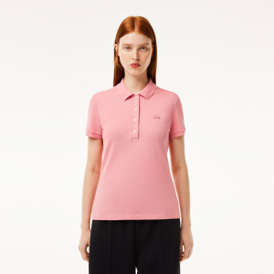Women's slim fit stretch cotton piqué polo
shirt