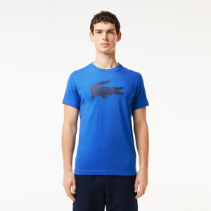 Męski t-shirt z oddychającego dżerseju sport z nadrukiem z
logo krokodyla 3d