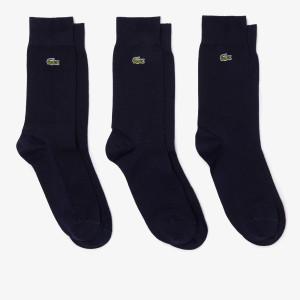 Unisex high-cut cotton piqué socks three-pack