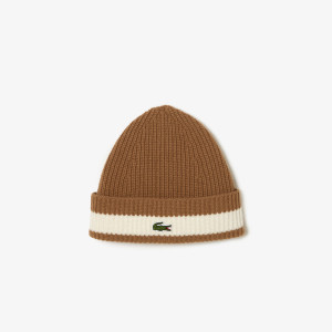 Unisex ribbed wool beanie