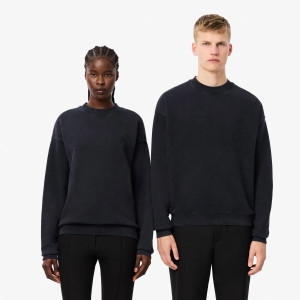 Wash effect loose fit sweatshirt