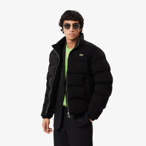 Quilted corduroy puffed jacket