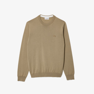 Men's crew neck merino wool sweater