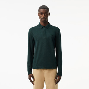 Smart paris long sleeve stretch cotton polo shirt