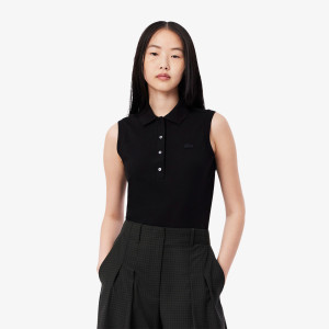 Women shirt polo with spades without sleeves