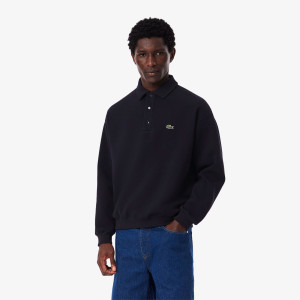 Bluza męska z kołnierzykiem polo loose fit granatowa
