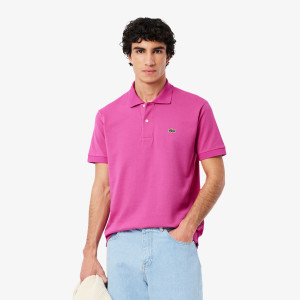 Koszulka polo L.12.12 męska classic fit różowa