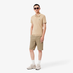 Szorty męskie slim fit beżowe